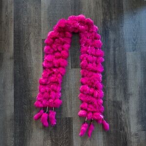 Vibrant Pink Fur Scarf